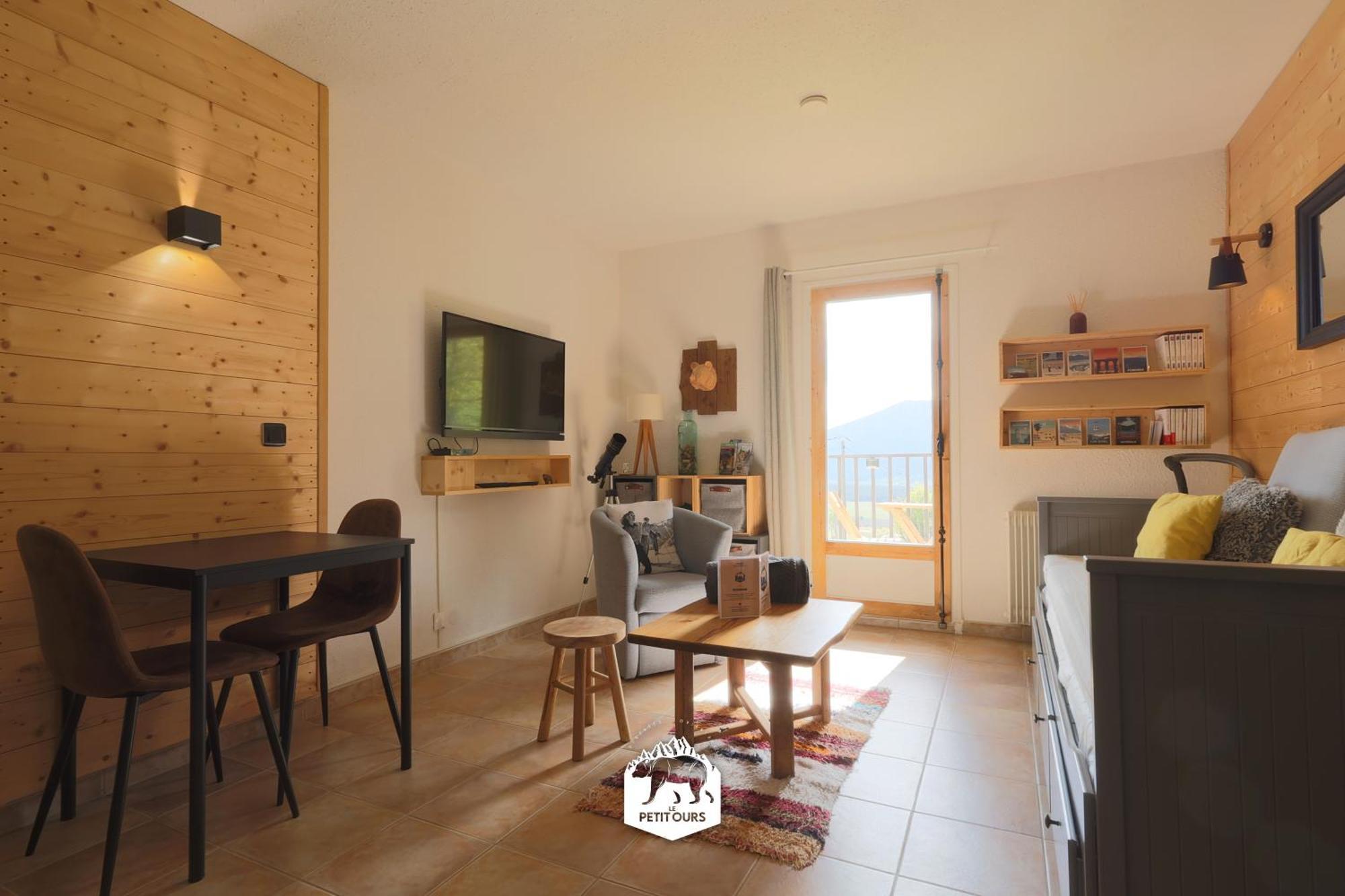 Le Petit Ours & Le Petit Cerf - Studios Vue Lac & Montagnes Les Angles  Luaran gambar