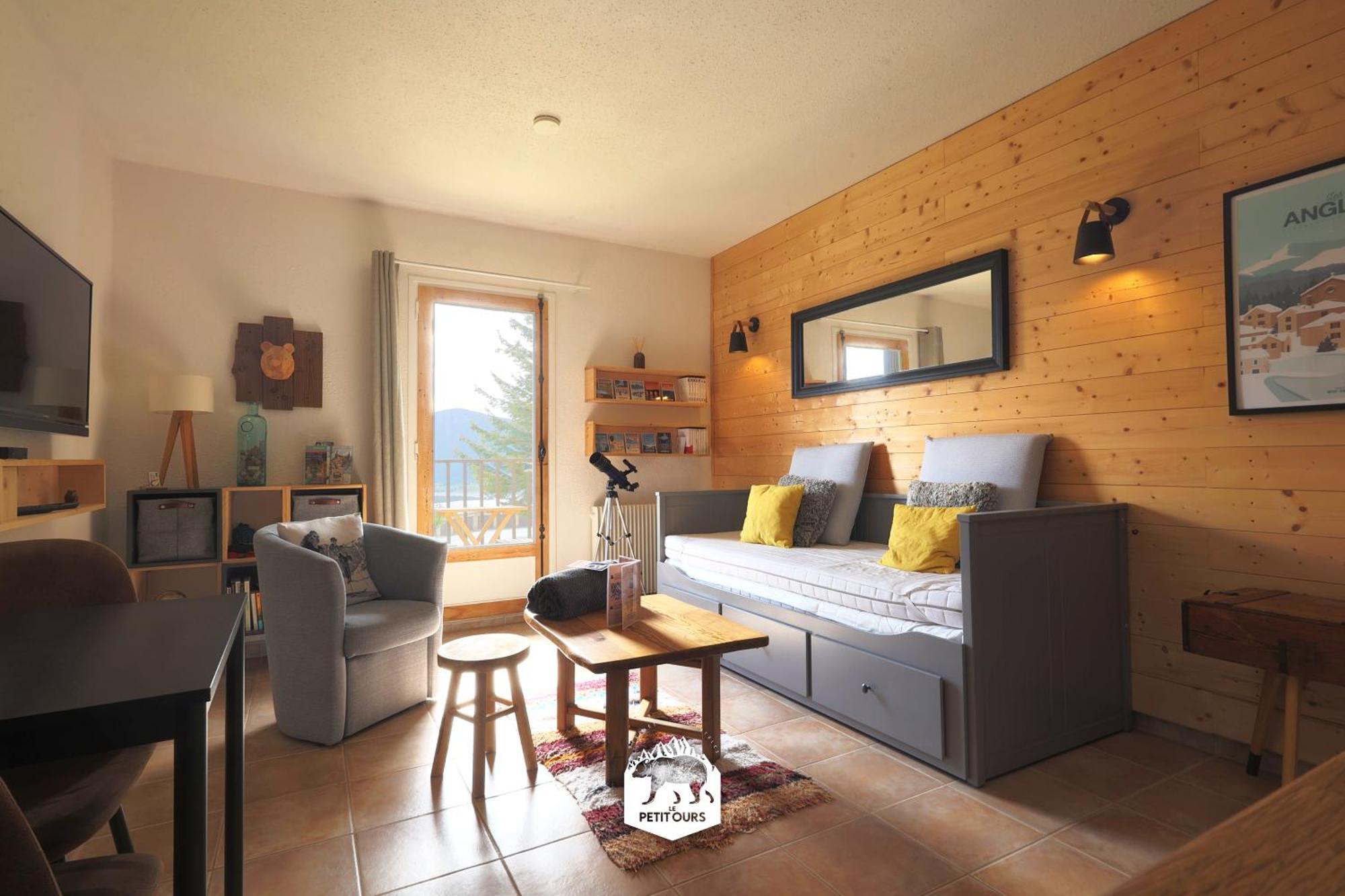 Le Petit Ours & Le Petit Cerf - Studios Vue Lac & Montagnes Les Angles  Luaran gambar
