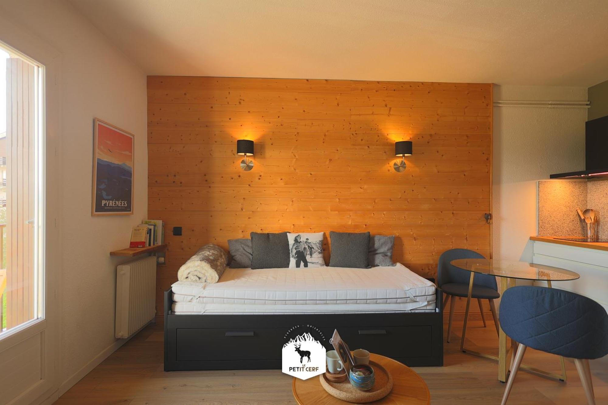 Le Petit Ours & Le Petit Cerf - Studios Vue Lac & Montagnes Les Angles  Luaran gambar